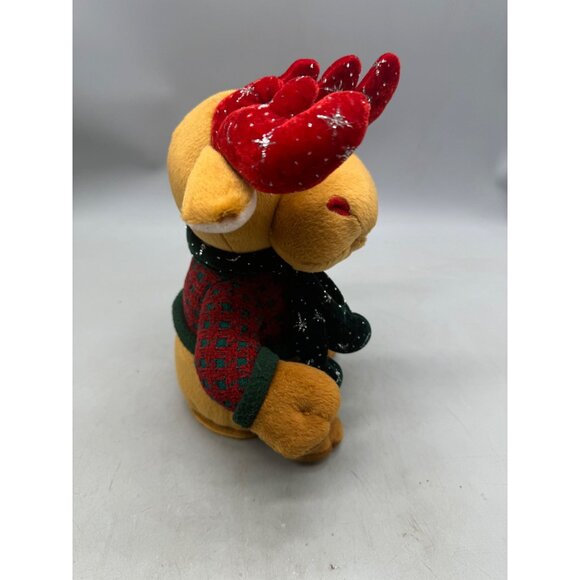 Christams T.L. Toys Plush Moose Toy With Festive Sweater & Scarf 11" Tall READ - Picture 4 of 7